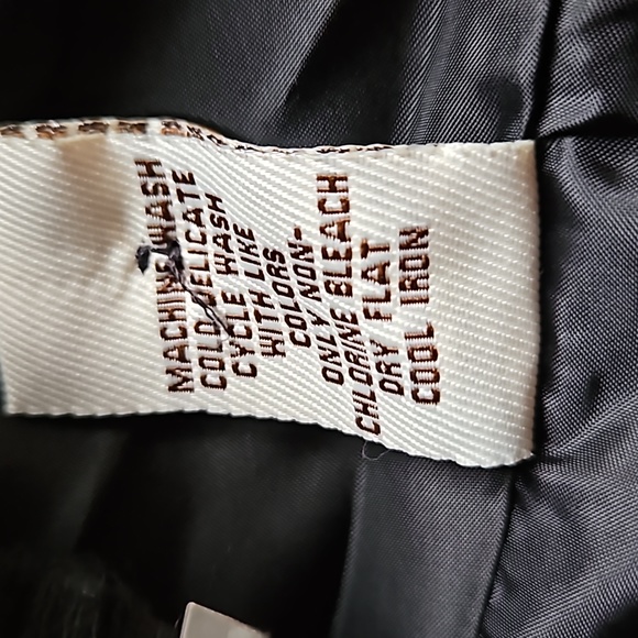 Vintage Havana black faux leather jacket with a sweatshirt insert hood - Picture 8 of 8